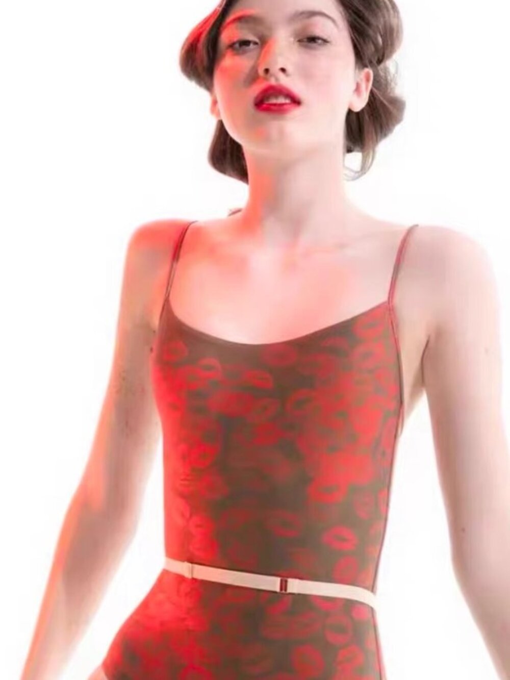 Just A Corpse JAC Chocolate Lipstick Leotard Size M